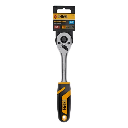 Ключ-трещотка 3/8" Denzel 14032, 90 зубьев, с быстрым сбросом, CrV купить в Нижневартовске