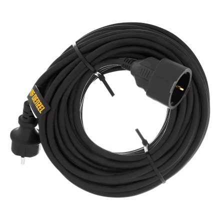 Удлинитель-шнур силовой Denzel Top Series 37420, КГТТ, 20м, 1 розетка, 3 x 1,5 мм, 3 м купить в Нижневартовске