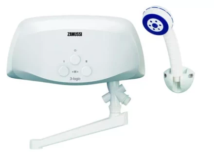 Водонагреватель проточный ZANUSSI 3-logic 55 TS душ и кран купить в Нижневартовске