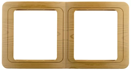 Панель СВЕТОЗАР &quot;ГАММА&quot; накладная, вертикальная, цвет ольха, 2 гнезда SV-54147-A купить в Нижневартовске