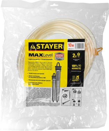 Гидроуровень STAYER &quot;MASTER&quot; с усиленной измерительной колбой большого размера, d 6мм, 10м 579437 купить в Нижневартовске