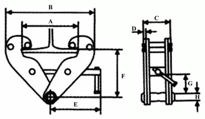 Захват балочный тип JT клипса LB г-п 1 тонн купить в Нижневартовске