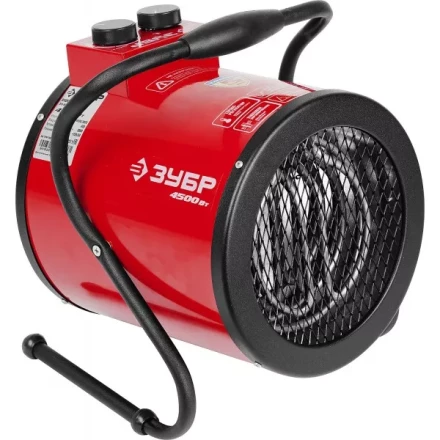 Пушка ЗУБР &quot;МАСТЕР&quot; &quot;круглая&quot; тепловая электрическая, гладкий нерж. ТЭН, 4.5/3 кВт, 220В ЗТП-5000_М2 купить в Нижневартовске