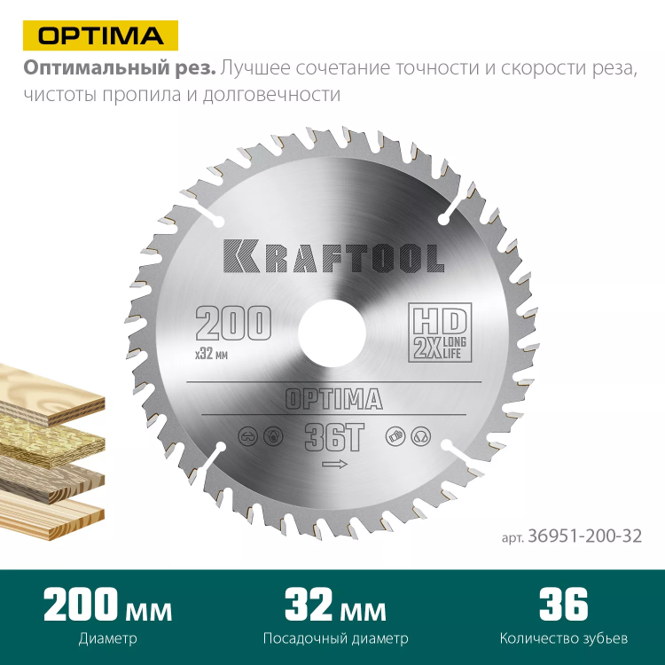 Диск пильный OPTIMA, повышенный ресурс 36951-200-32 купить в Нижневартовске