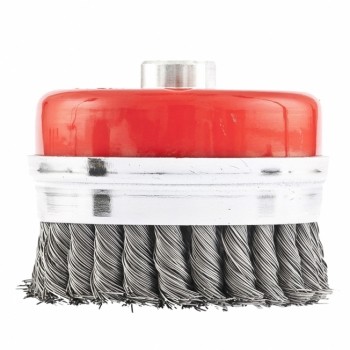 Щетка для УШМ Heavy Duty, 100 мм, М14, &quot;чашка&quot;, крученая металлическая проволока  MATRIX 74672 купить в Нижневартовске