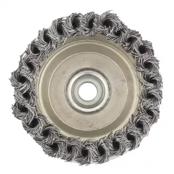 Щетка для УШМ Heavy Duty, 100 мм, М14, "чашка", крученая металлическая проволока  MATRIX 74672 купить в Нижневартовске