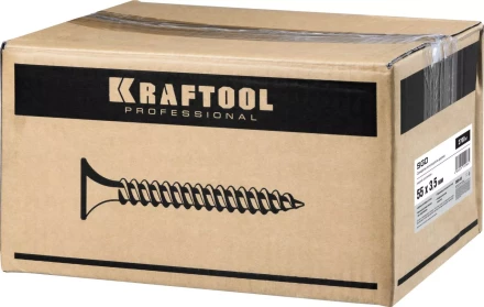 Саморезы СГД гипсокартон-дерево, 55 х 3.5 мм, 2 700 шт, фосфатированные, KRAFTOOL 3005-55 купить в Нижневартовске