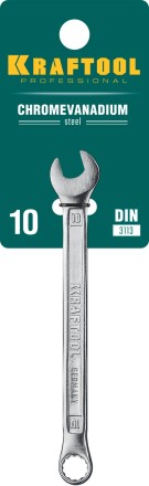 Ключи комбинированные KRAFTOOL, Cr-V, DIN 3113 27079-10 купить в Нижневартовске