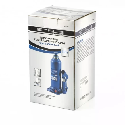 Домкрат гидравлический бутылочный 10 т h подъема 222-447 мм Stels 51166 купить в Нижневартовске