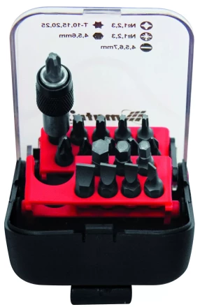 Набор бит, адаптер для бит, сталь S2, 18 предм., в пласт. боксе  MATRIX MASTER 11316 купить в Нижневартовске