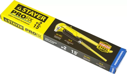 Ключ трубный STAYER "PROFI" рычажный, кованый, прямые губки№ 2, 1.5" 27311-2 купить в Нижневартовске