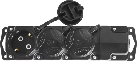 Колодка СИБИН для удлинителя, 3 гнезда, заземление, защитные крышки, IP44, макс мощность 3500Вт 55114-3 купить в Нижневартовске