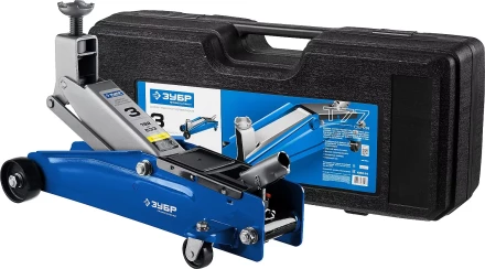 Домкрат гидравлический подкатной T77, 3т, 192-533мм, в кейсе, ЗУБР Профессионал 43055-3-K 43055-3-K купить в Нижневартовске