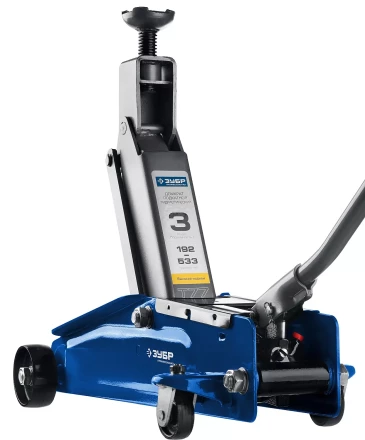 Домкрат гидравлический подкатной T77, 3т, 192-533мм, в кейсе, ЗУБР Профессионал 43055-3-K 43055-3-K купить в Нижневартовске