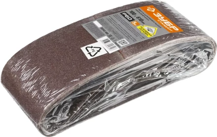 Лента шлифовальная бесконечная ЗУБР "СТАНДАРТ" на тканевой основе, для ЛШМ, P60, 100х610мм, 5 шт 35343-060 купить в Нижневартовске