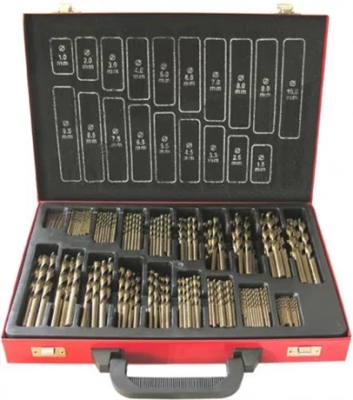 Набор сверл д/мет.Р6М5  375шт.(1-10мм) 1/4 25271 купить в Нижневартовске