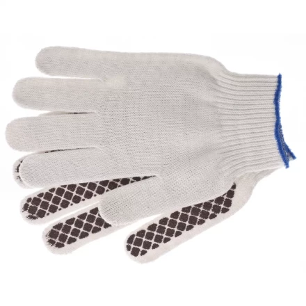 Перчатки трикотажные рисунок ПВХ гель Шахматный облив оверлок Сибртех Россия 67779 купить в Нижневартовске