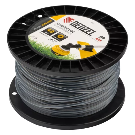 Леска для триммера двухкомпонентная круглая, 4,0мм х 69м, на DIN катушке EXTRA CORD// Denzel 96811 купить в Нижневартовске
