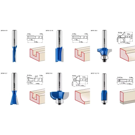 ЗУБР 6 шт, набор профильных фрез по дереву, Профессионал (28795-H6) купить в Нижневартовске