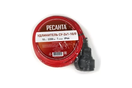 Удлинитель силовой б/катушки Ресанта СУ-2х1-10/0 (IP44) 61/118/1 купить в Нижневартовске