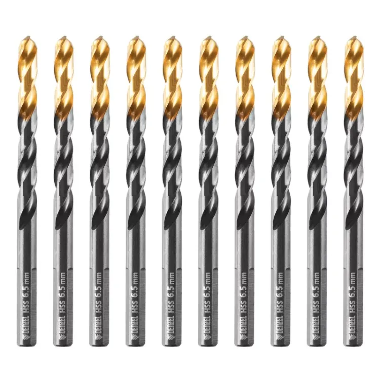 Сверло по металлу, 6,5 мм, HSS-Tin, Golden Tip, 10 шт. Denzel 717216 купить в Нижневартовске