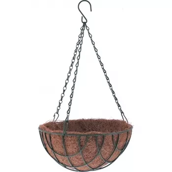 Кашпо подвесное с вкладышем из коковиты полукруглое d25см PALISAD 69024 купить в Нижневартовске