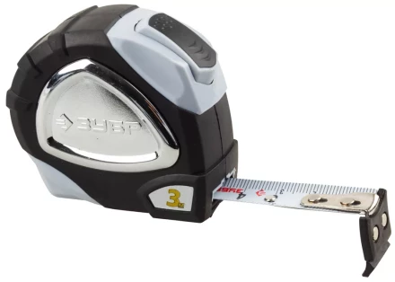 Рулетка ЗУБР "ЭКСПЕРТ" "ПРЕМИУМ", двухкомпонентный корпус, автостоп, полотно с нейлоновым напылением, 3 м / 16 мм 34050-03-16_z01 купить в Нижневартовске
