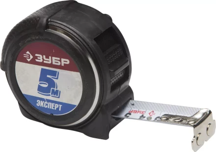 Рулетка ЗУБР "ЭКСПЕРТ" "АНТЕЙ", металлический обрезиненный корпус, полотно с нейлоновым напылением, 5мх25мм 34053-05-25 купить в Нижневартовске