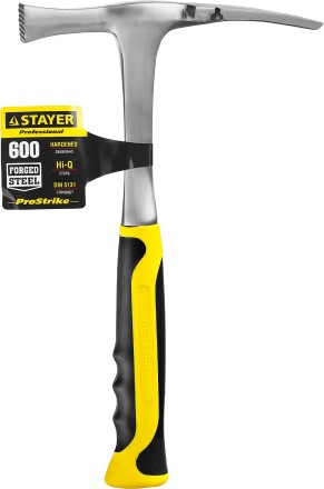 Молоток-кирочка КАМЕНЩИКА STRIKE 600г цельнометаллический, STAYER Professional 20165 20165 купить в Нижневартовске