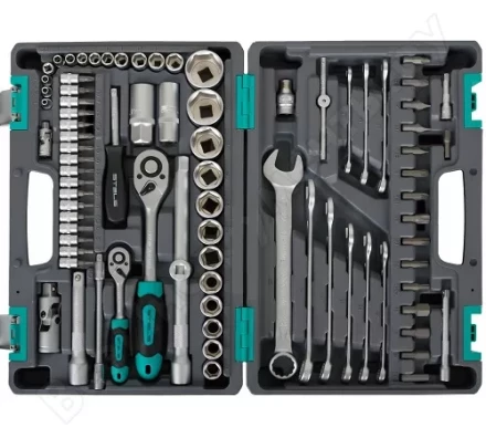 Набор инструментов 82 предмета 12 гранные головки STELS 14117 купить в Нижневартовске