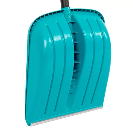 Лопата для уборки снега Palisad 61677, полипропилен, 365х450х1355 мм, алюминиевый черенок, усиленная, LUXE купить в Нижневартовске