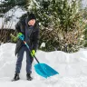 Лопата для уборки снега Palisad 61677, полипропилен, 365х450х1355 мм, алюминиевый черенок, усиленная, LUXE купить в Нижневартовске