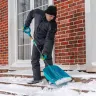 Лопата для уборки снега Palisad 61677, полипропилен, 365х450х1355 мм, алюминиевый черенок, усиленная, LUXE купить в Нижневартовске