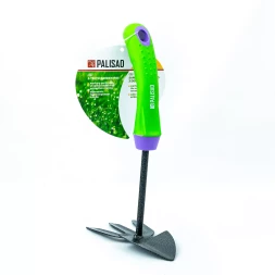 Мотыжка комбинированная Palisad 623778, профиль "лепесток" и 3-зубая, защ. покр, обрез. эргономичная рукоятка
