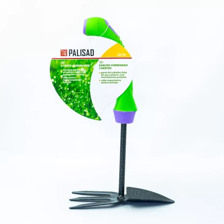 Мотыжка комбинированная Palisad 623778, профиль "лепесток" и 3-зубая, защ. покр, обрез. эргономичная рукоятка купить в Нижневартовске