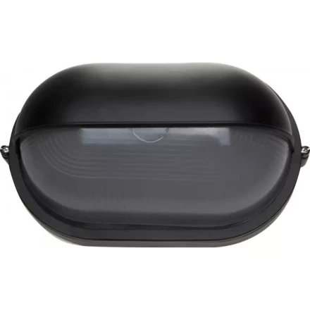 Светильник уличный СВЕТОЗАР влагозащищенный с верхним защитным кожухом, овал, цвет черный, 100Вт SV-57213-B купить в Нижневартовске