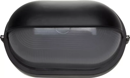 Светильник уличный СВЕТОЗАР влагозащищенный с верхним защитным кожухом, овал, цвет черный, 100Вт SV-57213-B купить в Нижневартовске