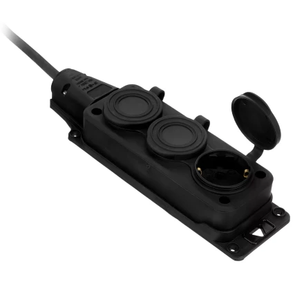 Удлинитель-шнур силовой Denzel Top Series 37421, КГТТ, 10м, 3 розетки, 3 x 1,5 мм, 3 м купить в Нижневартовске