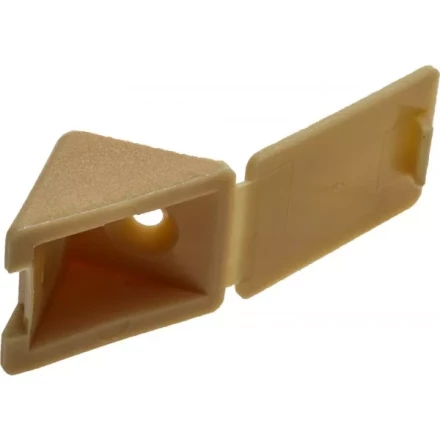 Уголок мебельный ЗУБР с шурупом, цвет сосна, 4,0x15мм, ТФ6, 4шт 4-308256-4 купить в Нижневартовске