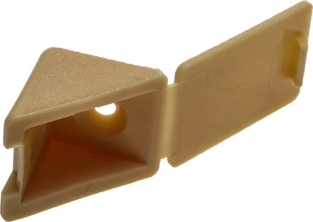 Уголок мебельный ЗУБР с шурупом, цвет сосна, 4,0x15мм, ТФ6, 4шт 4-308256-4 купить в Нижневартовске