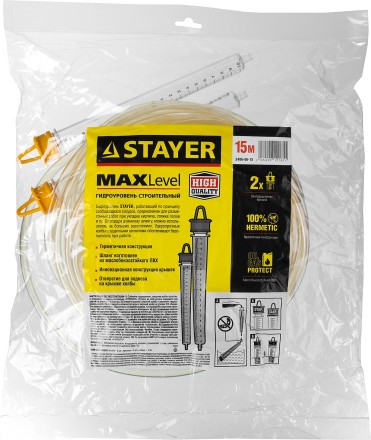 Гидроуровень STAYER &quot;MASTER&quot; с усиленной измерительной колбой большого размера, d 6мм, 15м 579442 купить в Нижневартовске