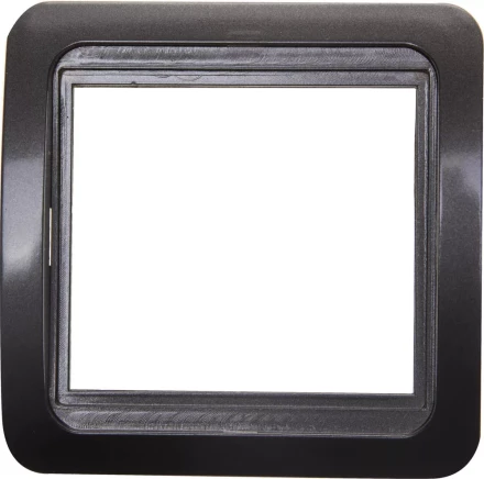 Панель СВЕТОЗАР "ГАММА" накладная, цвет темно-серый металлик, 1 гнездо SV-54145-DM купить в Нижневартовске