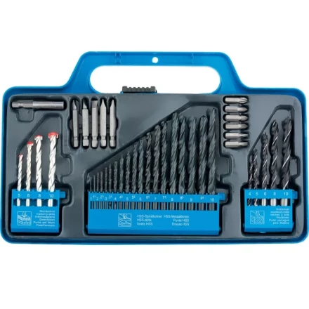 Набор сверл по бетону дереву 5-6-8-10 мм металлу 1-10 мм (через 0,5 мм) 40 предметов SPARTA 725455 купить в Нижневартовске