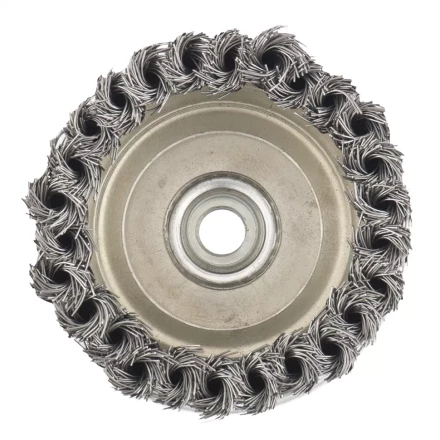 Щетка для УШМ Heavy Duty, 125 мм, М14, "чашка", крученая металлическая проволока  MATRIX 74674 купить в Нижневартовске