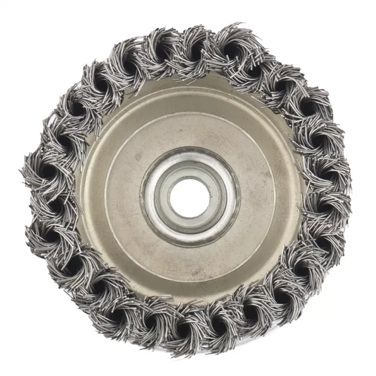 Щетка для УШМ Heavy Duty, 125 мм, М14, "чашка", крученая металлическая проволока  MATRIX 74674 купить в Нижневартовске