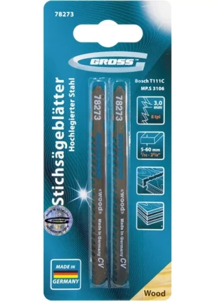 Полотна для электролобзика по дереву 2 шт 3106 - T111C GROSS 78273 купить в Нижневартовске