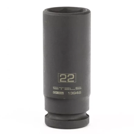 Головка ударная удлиненная шестигранная, 22 мм, 1/2, CrMo Stels 13948 купить в Нижневартовске