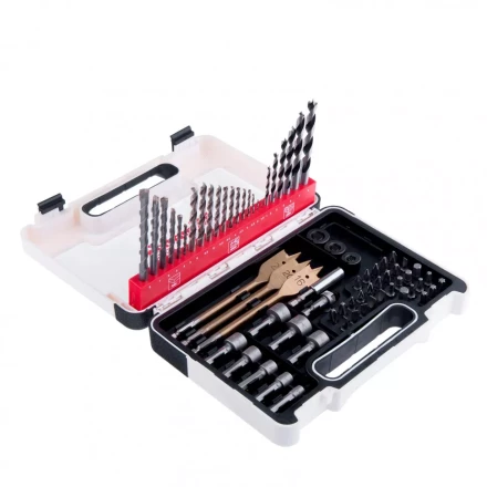 Набор сверл комбинированный по металлу 1-6 мм бетону 3-8 мм дереву 3-8 мм перки биты 30 шт адаптер головки 8 шт 71 предмет Pro Matrix 725671 купить в Нижневартовске