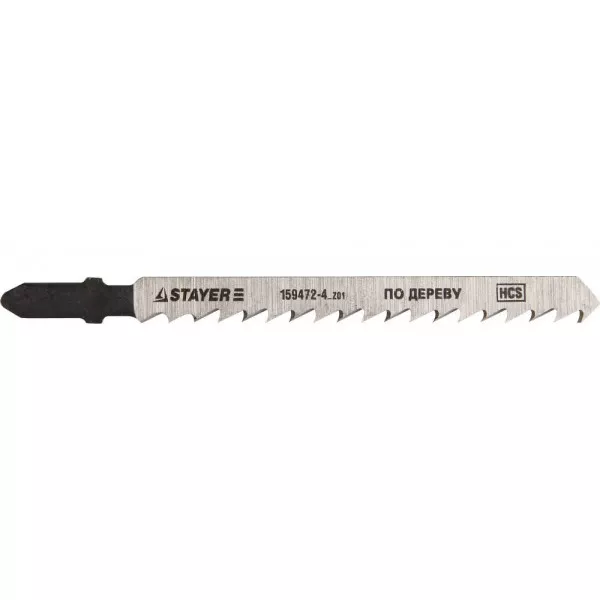 Полотна STAYER "STANDARD", T101D, для эл/лобзика, HCS, по дереву, фанере, чистый рез, EU-хвост., шаг 4мм, 74мм, 2шт 159472-4_z01 купить в Нижневартовске