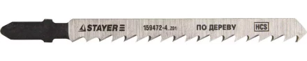 Полотна STAYER "STANDARD", T101D, для эл/лобзика, HCS, по дереву, фанере, чистый рез, EU-хвост., шаг 4мм, 74мм, 2шт 159472-4_z01 купить в Нижневартовске